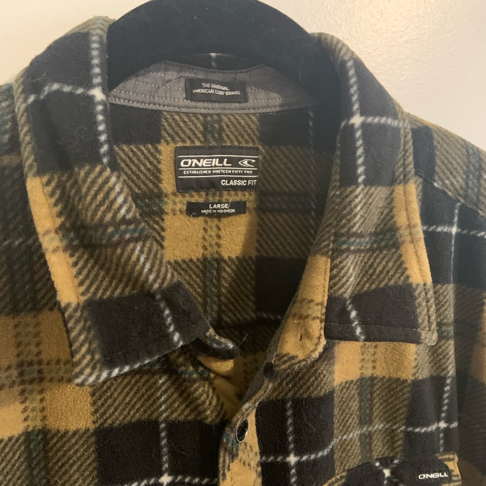 Soft fleece plaid button down